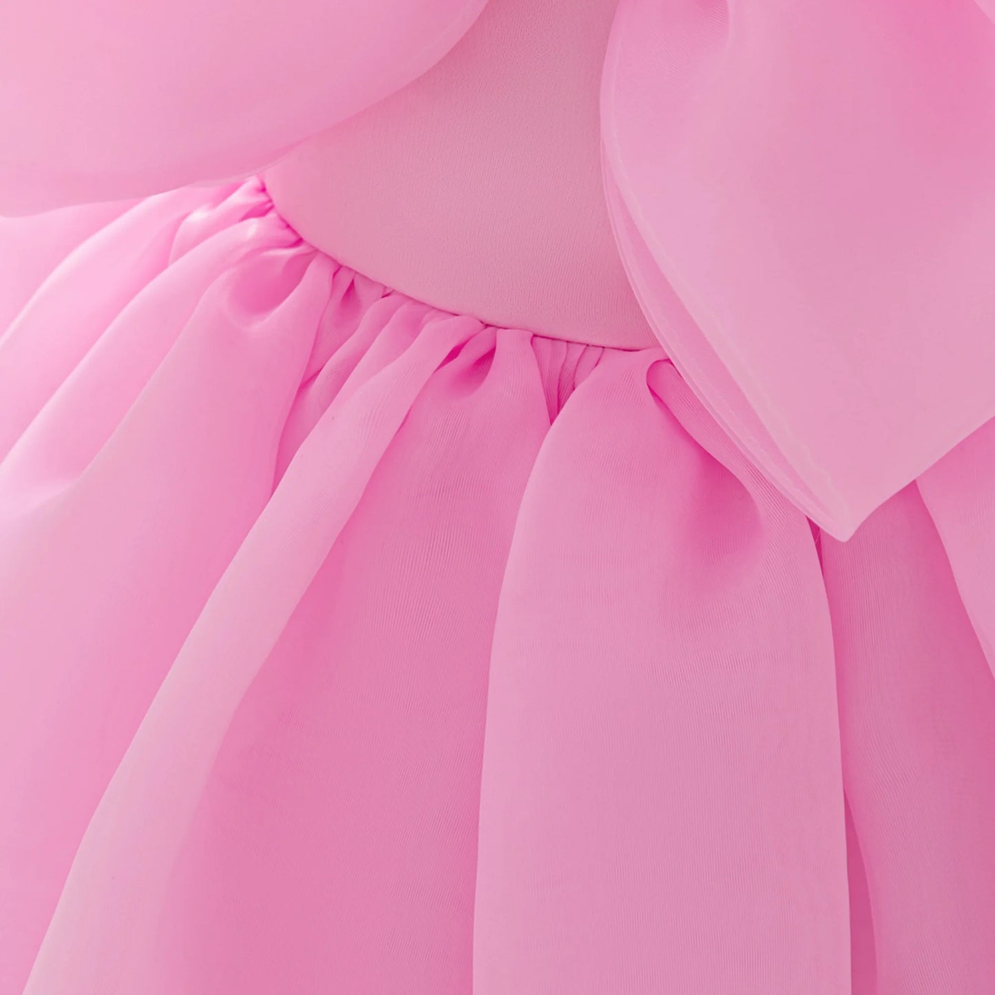 Pink Big Bow Party Baptism Baby Girl Dress Toddler Flower Wedding Bridesmaids Dress for Girls Elegant 1st Birthday Prom Costumes