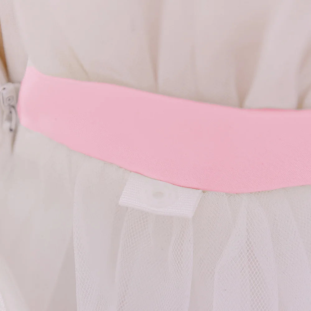 Pink Big Bow Party Baptism Baby Girl Dress Toddler Flower Wedding Bridesmaids Dress for Girls Elegant 1st Birthday Prom Costumes